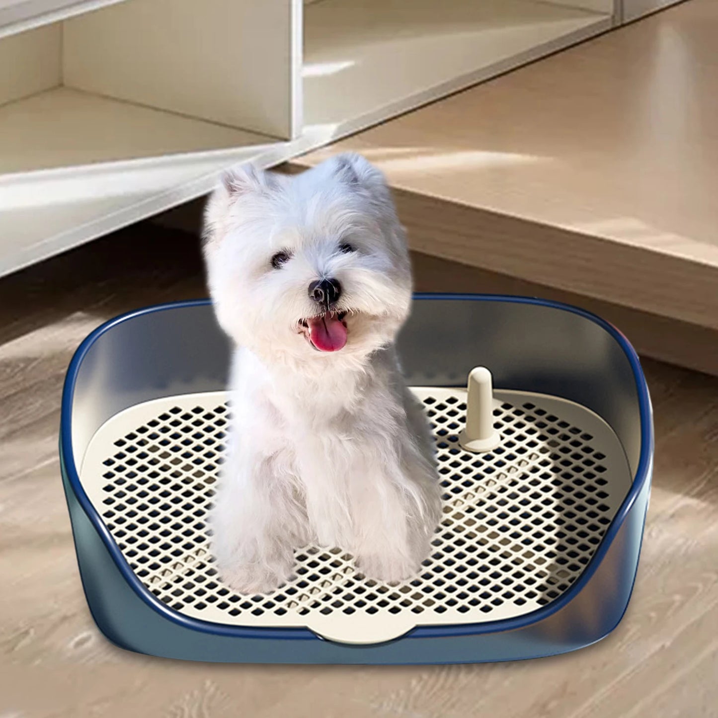 "Portable Indoor Dog Toilet β Anti-Splash Potty Training Tray for Puppies & Small Dogs"