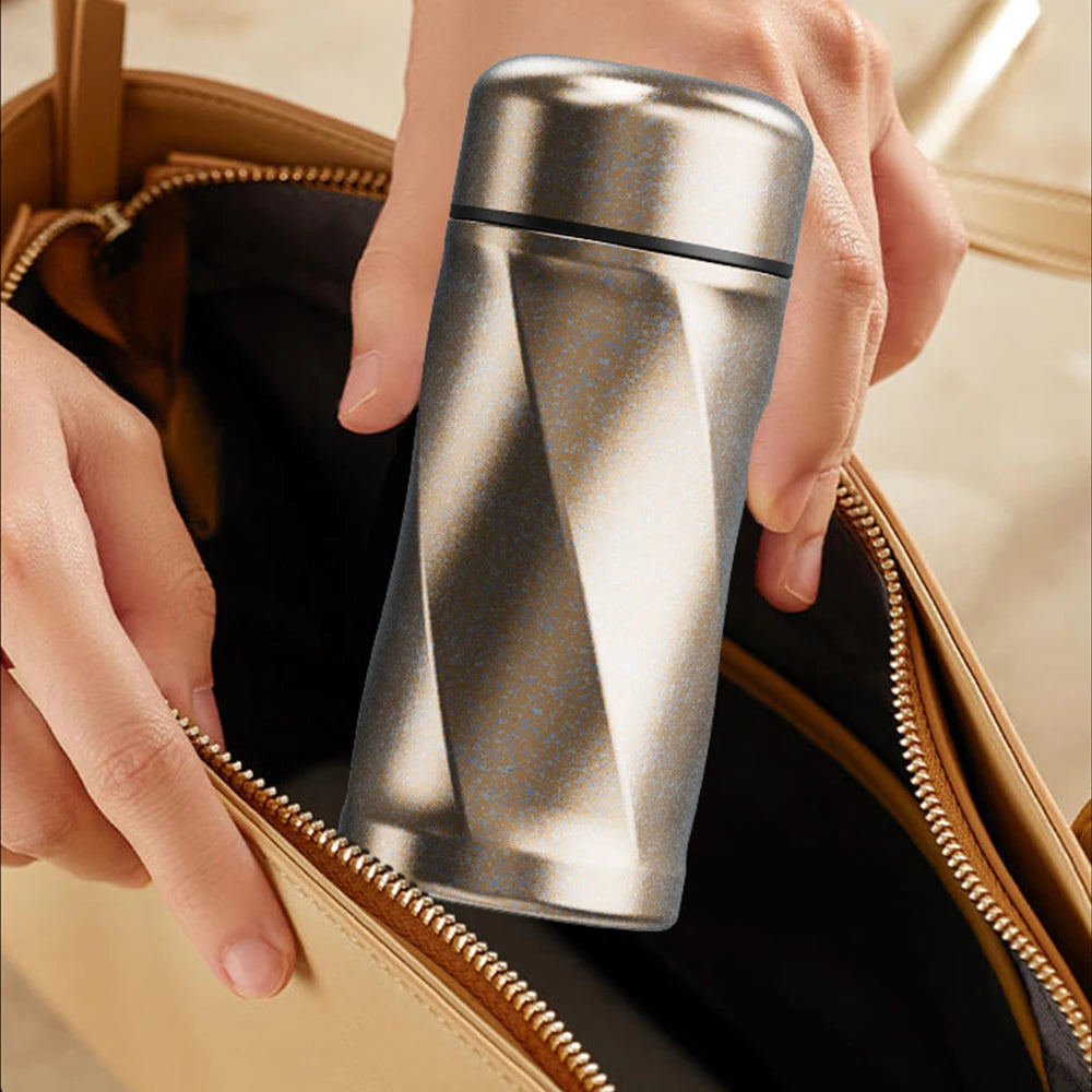 Mini Pocket Titanium Mug Tumbler 200ML Tea Infuser Separation titane Thermos Bottle for Coffee Vacuum Flask Cup termo titanio