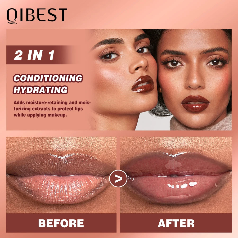 “QiBest Crystal Lip Oil – Hydrating & Moisturizing Lip Balm for Smooth Lips”