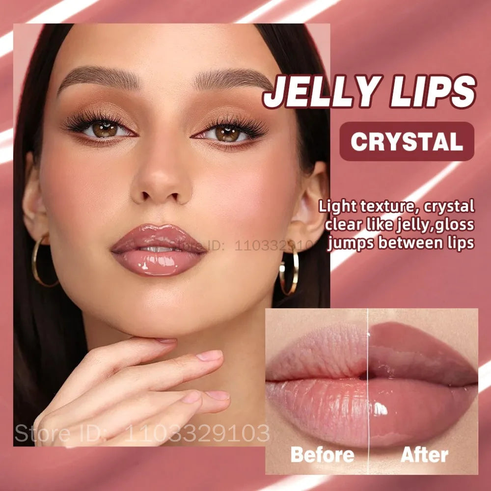 QIBEST Crystal Lip Balm | Moisturizing Jelly Lip Gloss | Long-Lasting Hydrating Lip Oil