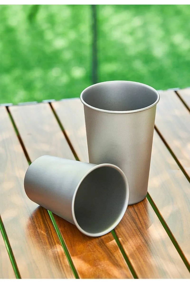 Titanium Beer Mug – Outdoor Camping & Hiking Cup, Lightweight, Durable & Eco-Friendly