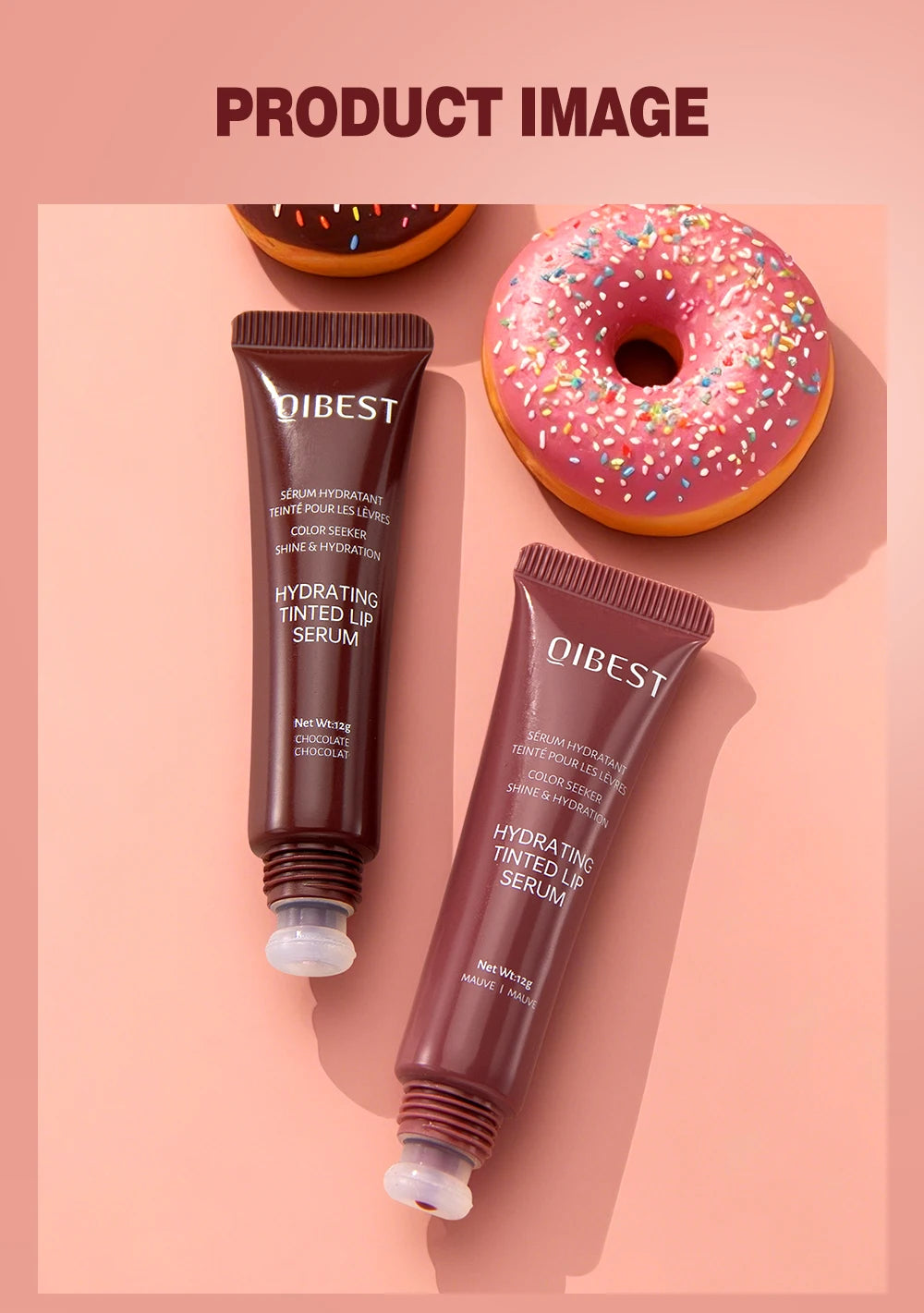 Nude Brown Plumping Lip Gloss | Moisturizing Transparent Lip Oil | Long-Lasting Hydrating Gloss for Smooth Lips