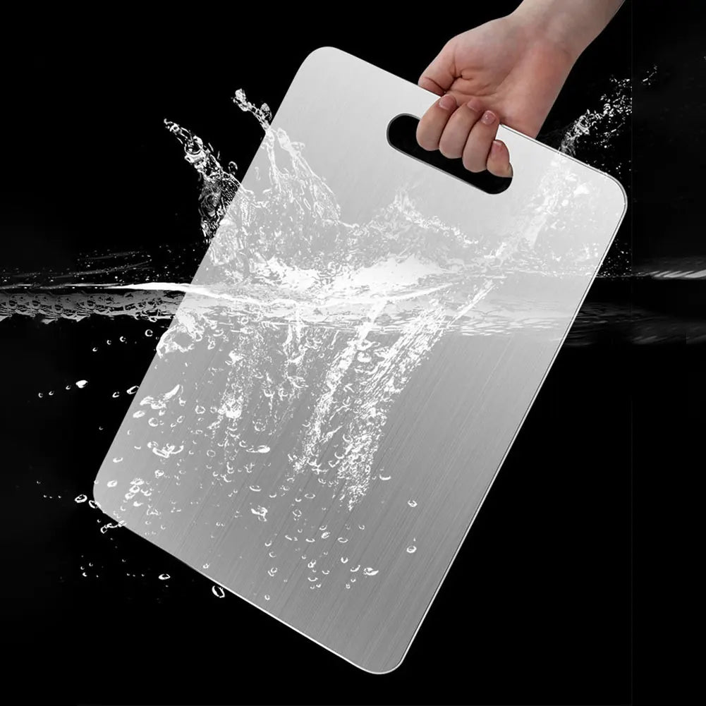 Titanium Stainless Steel Cutting Board – Durable, Double-Sided & Easy to Clean
