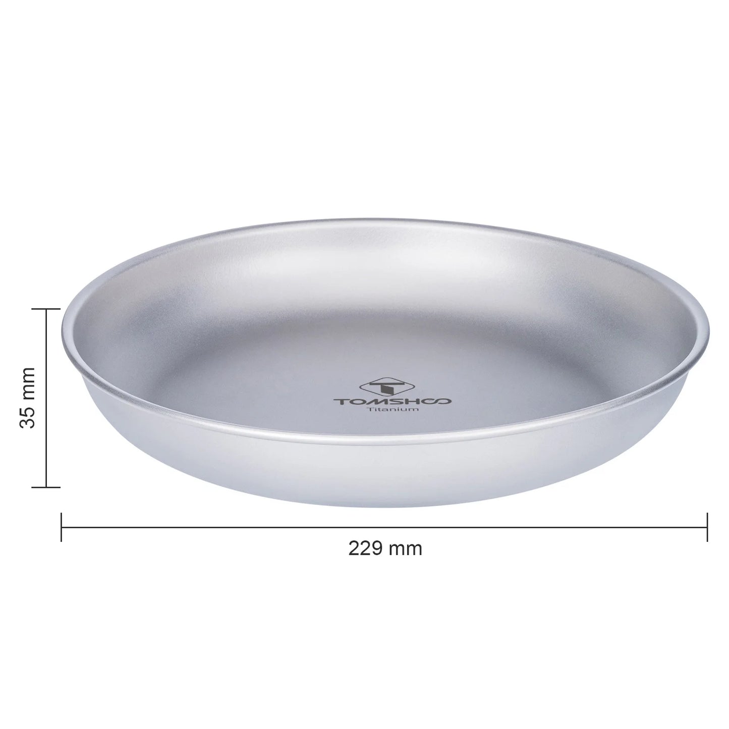 Tomshoo Titanium Round Camping Plate Outdoor Ultralight Portable Tableware Cookware Backpacking Dinner Plate Travel Tableware