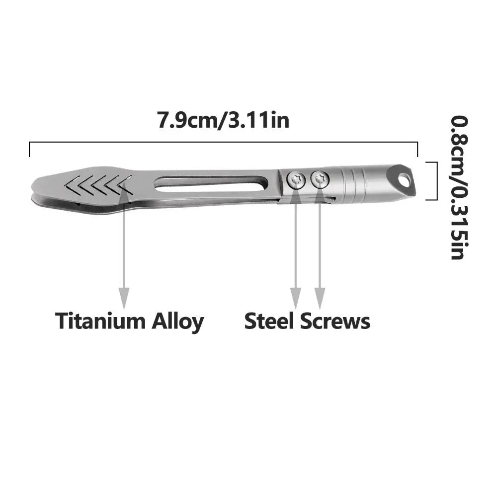 Thick Design Titanium Alloy Tweezers Precision Tool Mini Size Anti-Slip Tweezers Multi-Purpose Waterproof CNC Clip