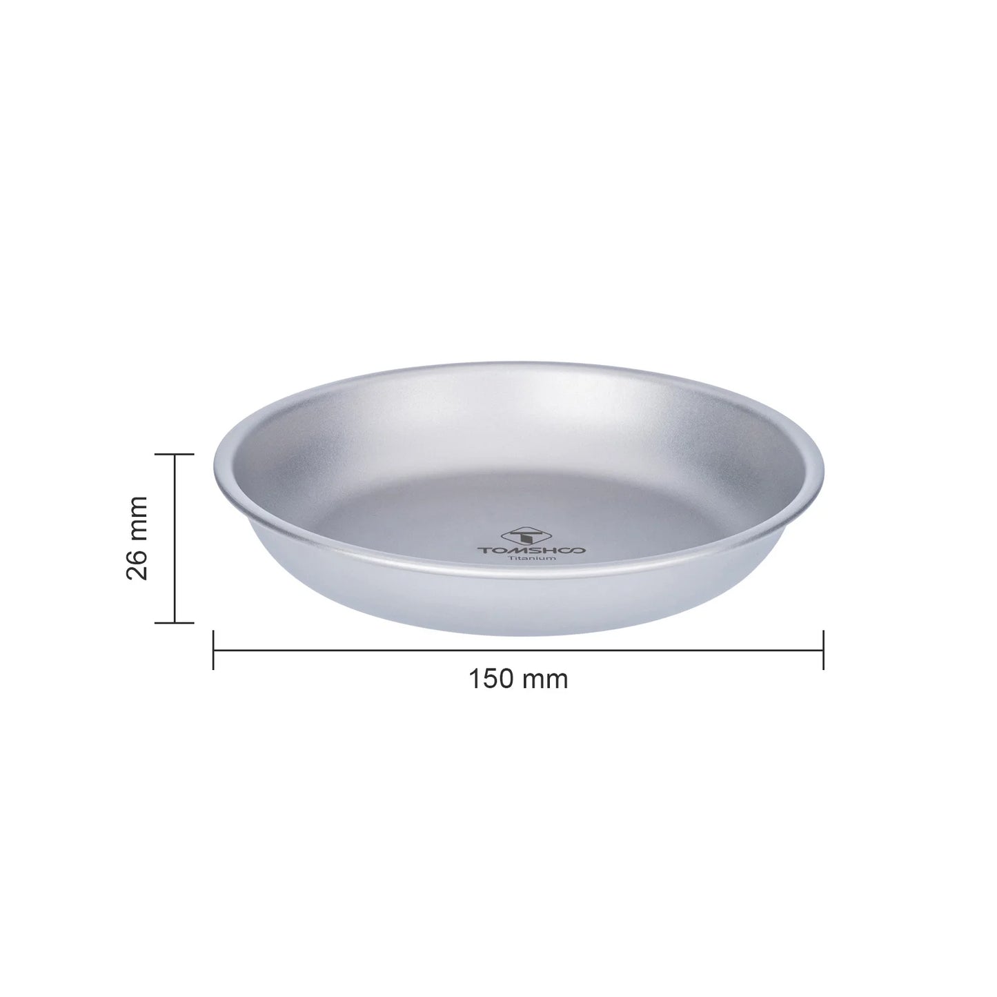 Tomshoo Titanium Round Camping Plate Outdoor Ultralight Portable Tableware Cookware Backpacking Dinner Plate Travel Tableware