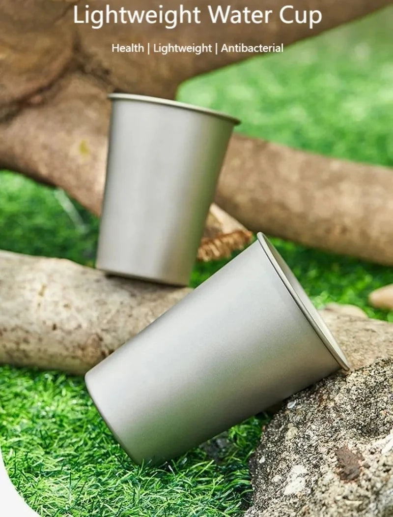 Titanium Beer Mug – Outdoor Camping & Hiking Cup, Lightweight, Durable & Eco-Friendly