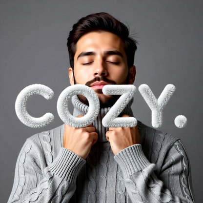 Men’s Classic High Neck Sweater – Warm Knitted Turtleneck Pullover