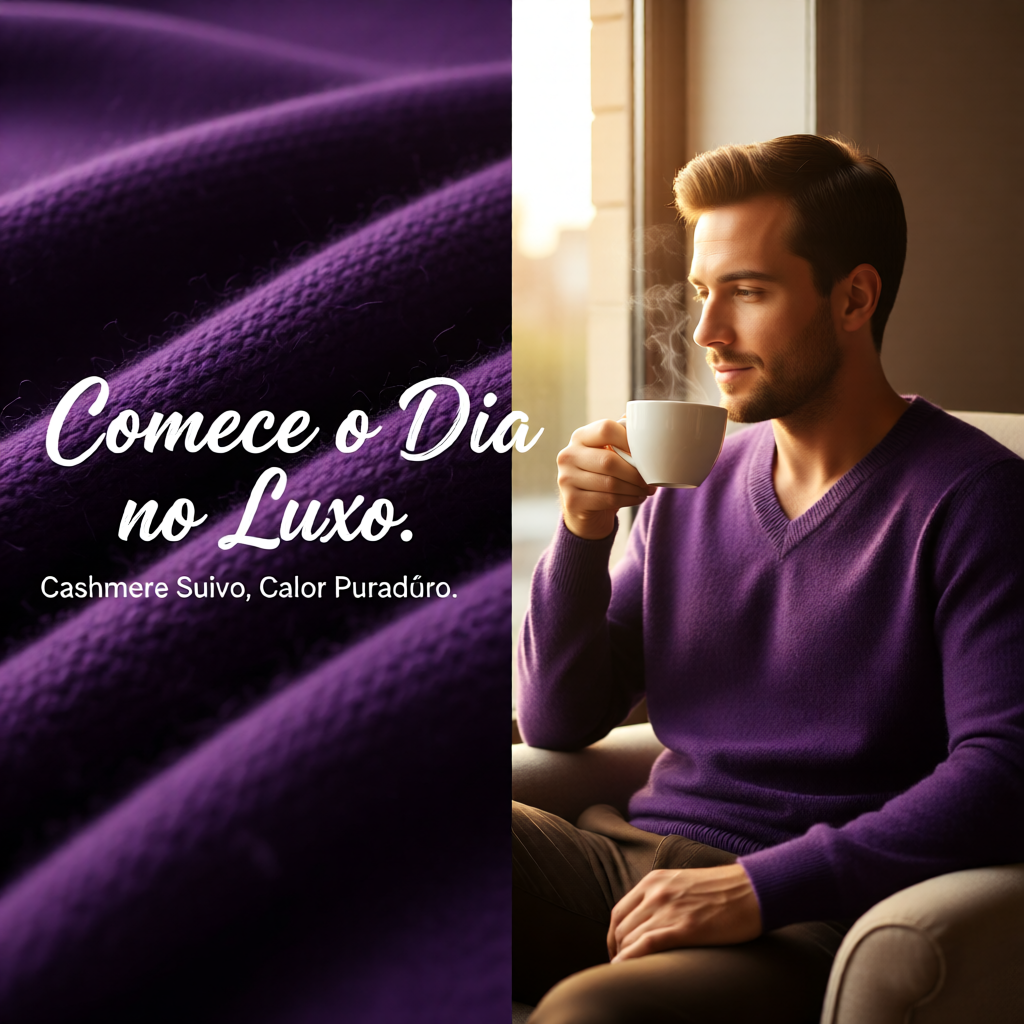 Men’s V-Neck Cashmere Wool Sweater – Soft Luxury Knit Pullover for Autumn & Winter