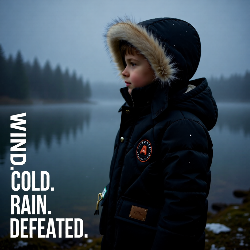 Boys’ Winter Thick Hooded Coat – Warm Fur Collar Jacket