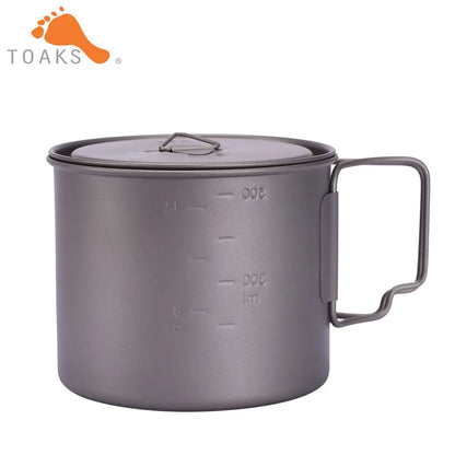 TOAKS Titanium Cup Coffee Tea Mug Ultralight For Outdoor Camping Tableware Foldable Handle 550ml 72g