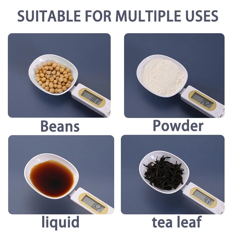 Digital Kitchen Spoon Scale | Mini LCD Food Weighing Tool 0.1–500g | Precision Measuring Spoon