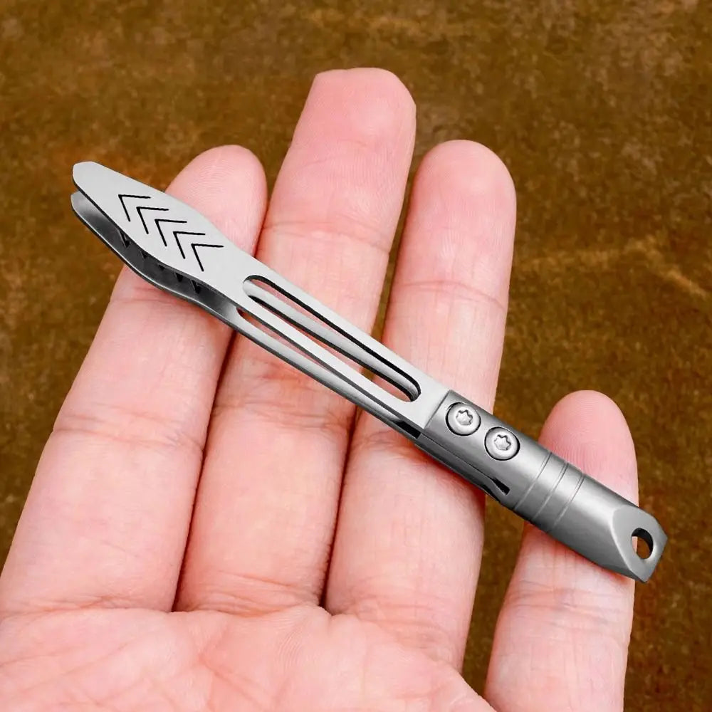 Thick Design Titanium Alloy Tweezers Precision Tool Mini Size Anti-Slip Tweezers Multi-Purpose Waterproof CNC Clip