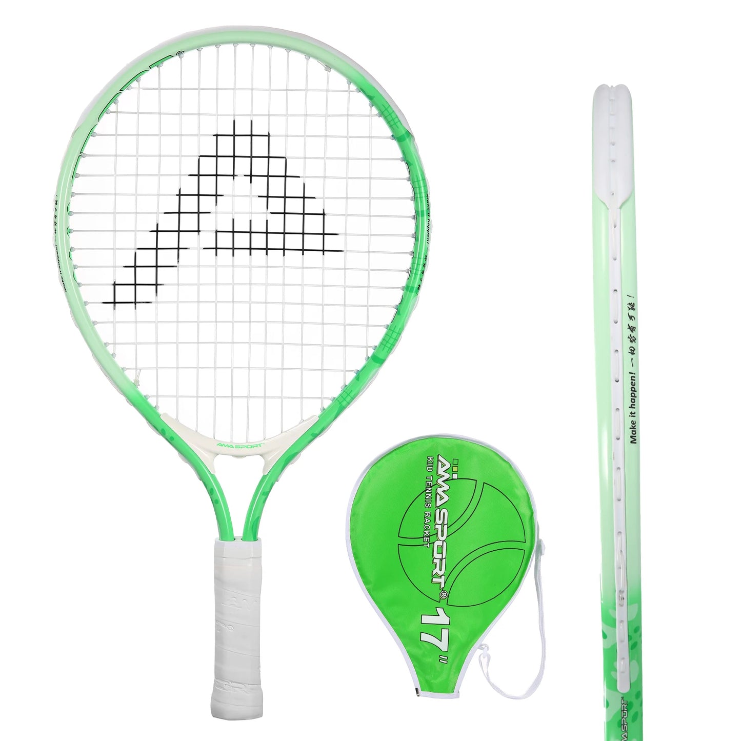 AMASPORT Kids Tennis Racket 17” with Carry Bag – Set for Boys & Girls (Ages 3–8)