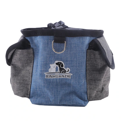 "Portable Dog Treat Training Pouch – Outdoor Snack Bag for Pets with Clip & Drawstring"