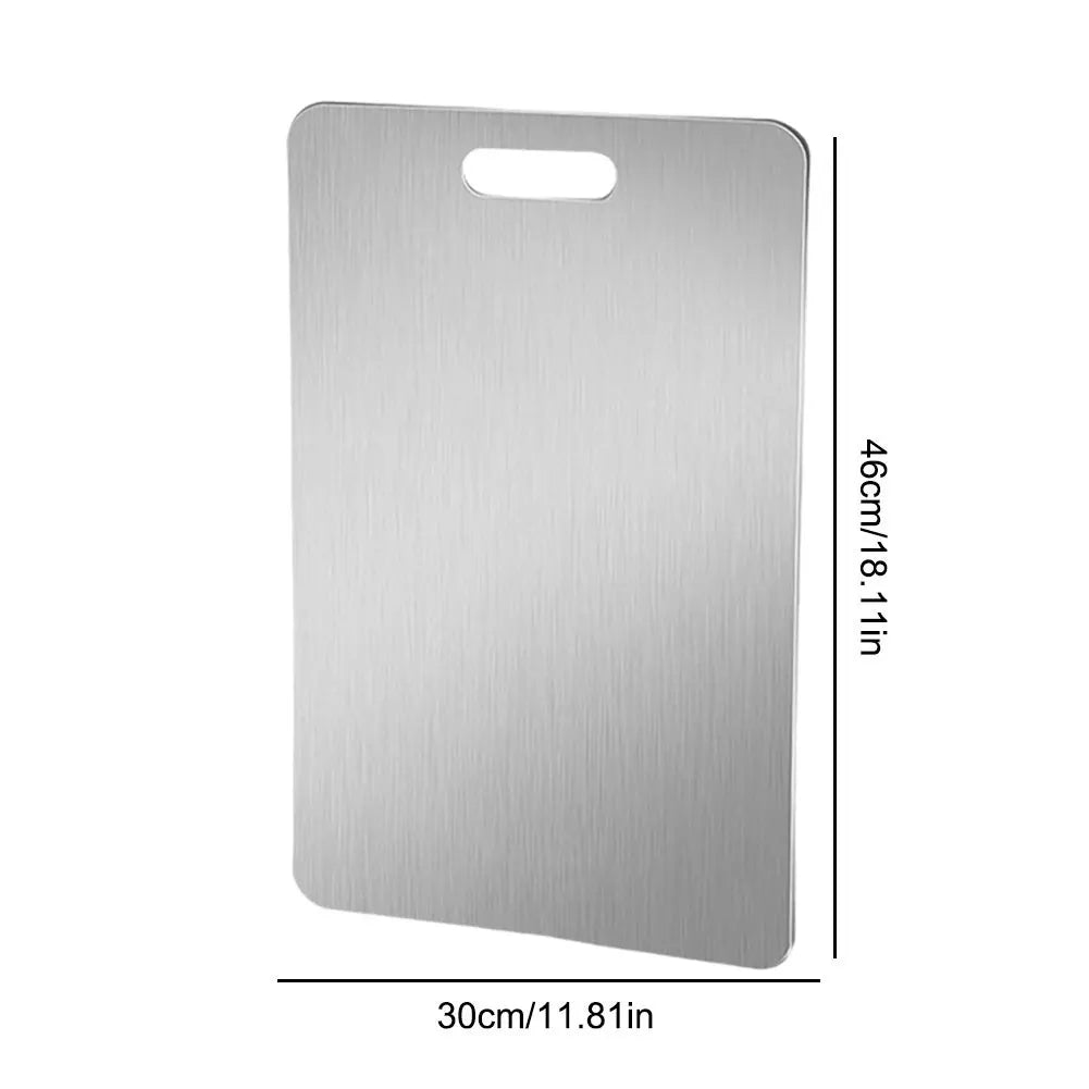 Titanium Stainless Steel Cutting Board – Durable, Double-Sided & Easy to Clean