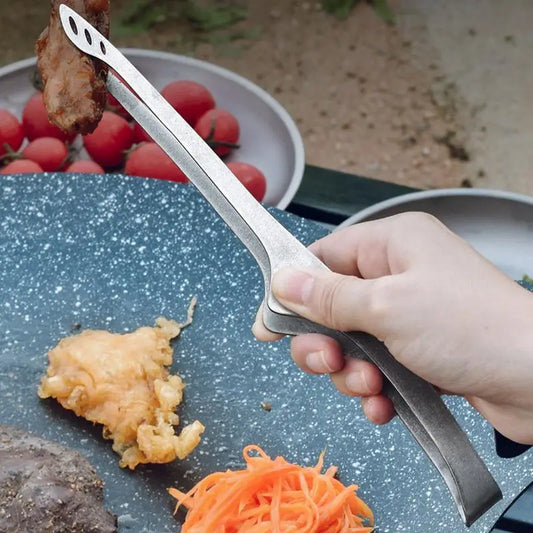 Titanium BBQ Tongs Outdoor Camping Ultralights Steak Clip Barbecue Anti-scalding Tea Cup Tweezer Tableware Toast Tongs