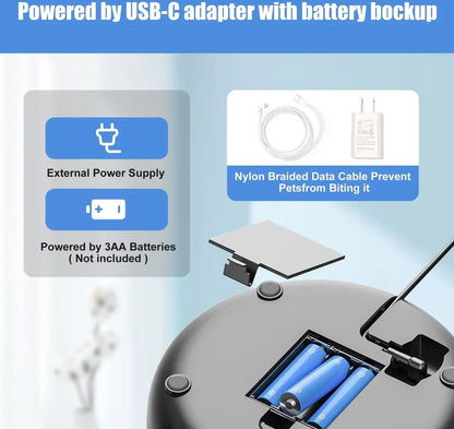 WiFi Smart Automatic Cat Feeder 4L – App Controlled Pet Food Dispenser with Timer, Voice Recorder & Dual Power System