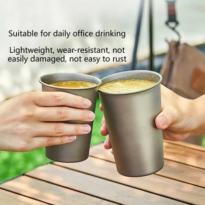 Titanium Beer Mug – Outdoor Camping & Hiking Cup, Lightweight, Durable & Eco-Friendly