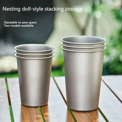 Titanium Beer Mug – Outdoor Camping & Hiking Cup, Lightweight, Durable & Eco-Friendly