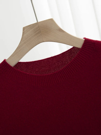 Men’s 100% Merino Wool O-Neck Short Sleeve Sweater –  Collection