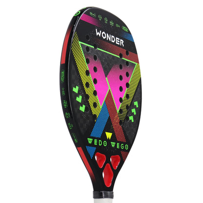 WEDO WEGO 3K/12K Kevlar Carbon Fiber Beach Tennis Racket –