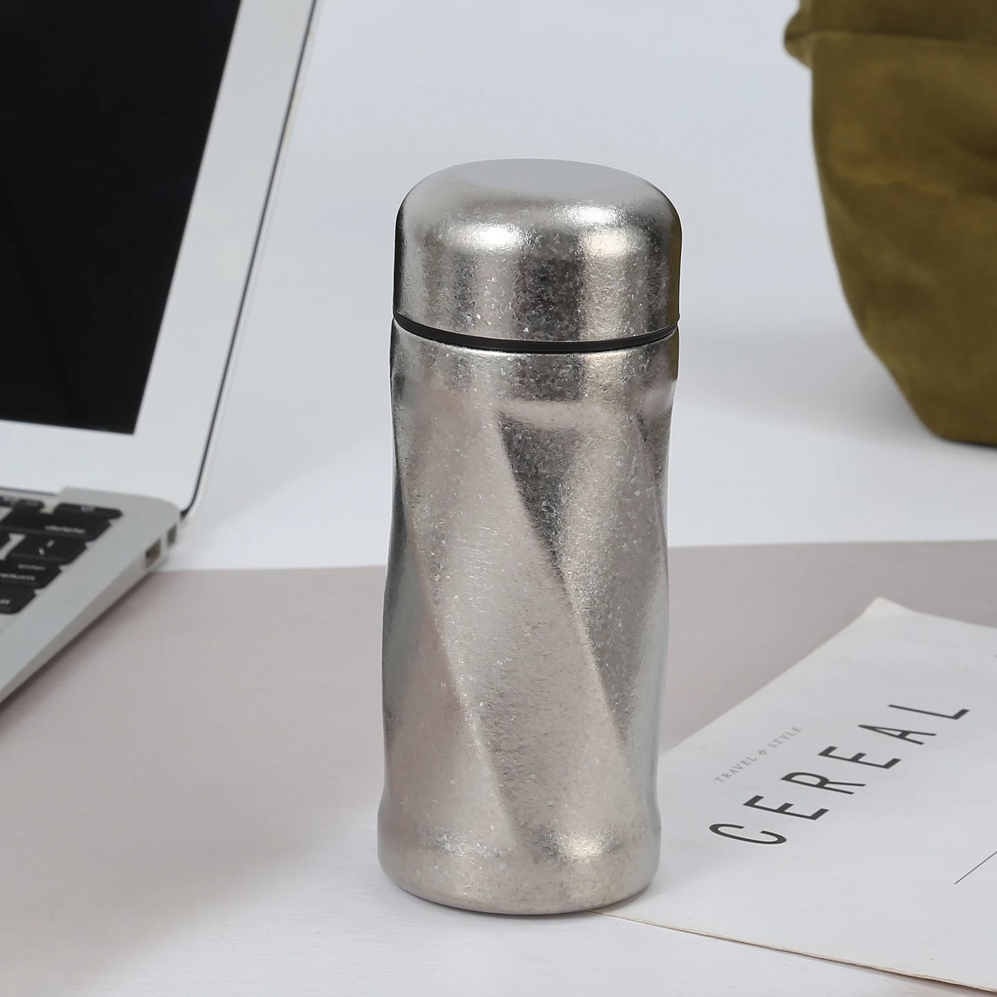 Mini Pocket Titanium Mug Tumbler 200ML Tea Infuser Separation titane Thermos Bottle for Coffee Vacuum Flask Cup termo titanio