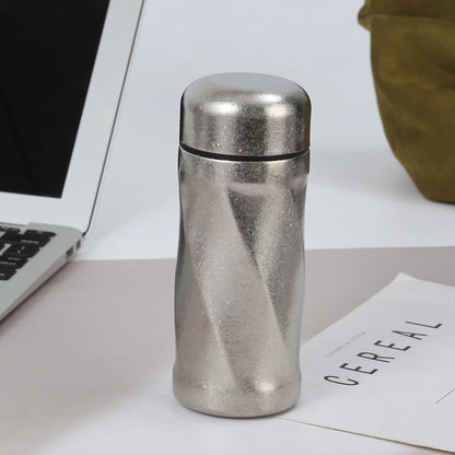 Mini Pocket Titanium Mug Tumbler 200ML Tea Infuser Separation titane Thermos Bottle for Coffee Vacuum Flask Cup termo titanio