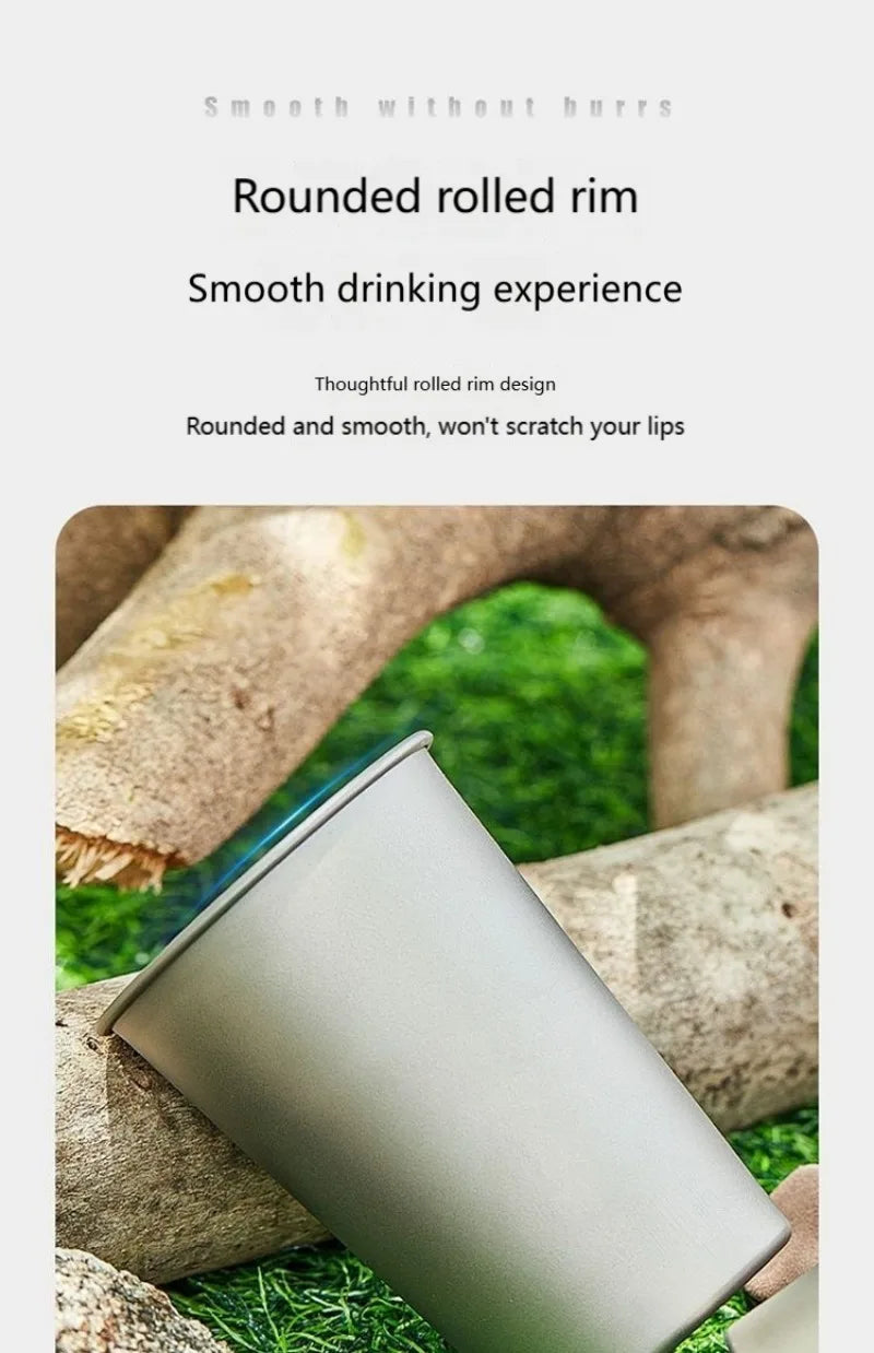 Titanium Beer Mug – Outdoor Camping & Hiking Cup, Lightweight, Durable & Eco-Friendly