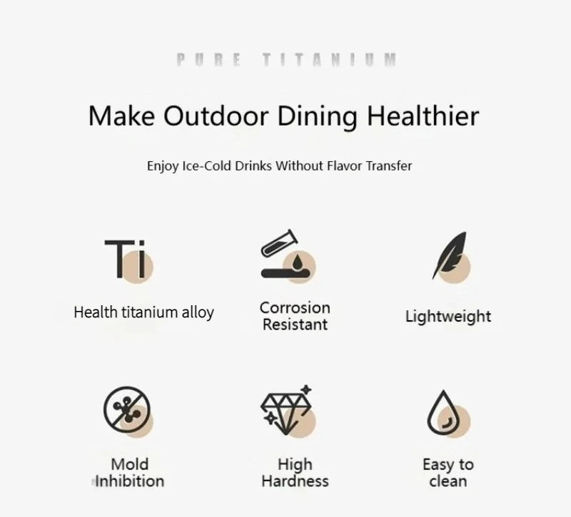 Titanium Beer Mug – Outdoor Camping & Hiking Cup, Lightweight, Durable & Eco-Friendly