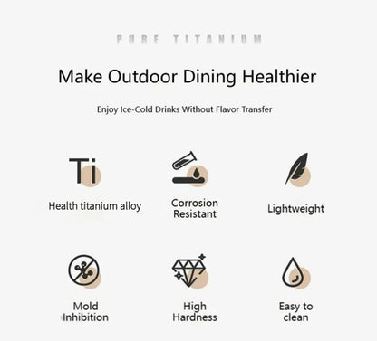 Titanium Beer Mug – Outdoor Camping & Hiking Cup, Lightweight, Durable & Eco-Friendly