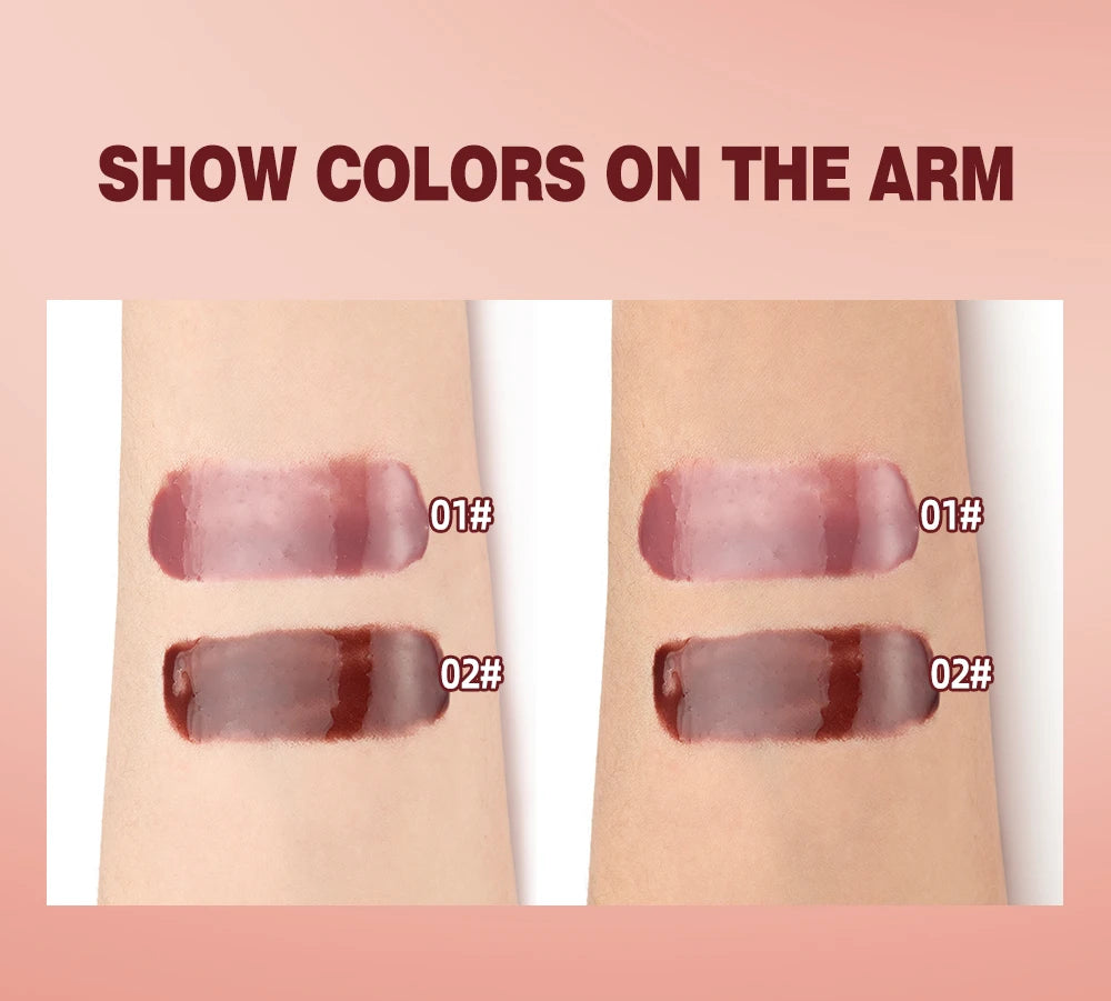 Nude Brown Plumping Lip Gloss | Moisturizing Transparent Lip Oil | Long-Lasting Hydrating Gloss for Smooth Lips
