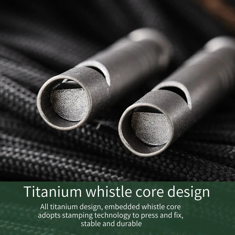 Titanium alloy single tube  whistle referee whistle outdoor high decibel camping picnic training EDC small tool