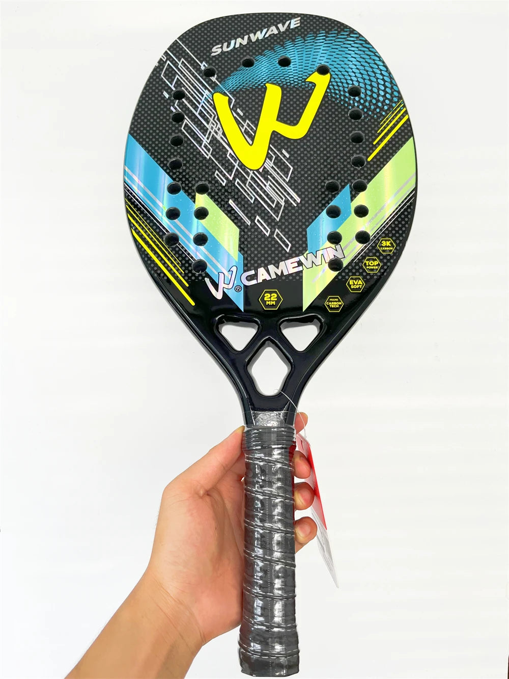 CAMEWIN 3K Carbon Beach Tennis Racket – Lightweight Power & Control for European Players
