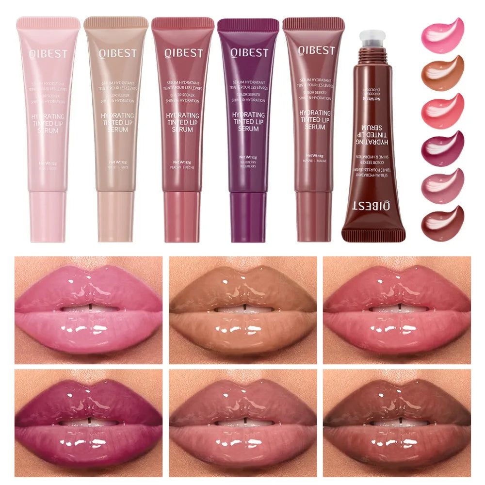 Nude Brown Plumping Lip Gloss | Hydrating Transparent Lip Oil | Long-Lasting Moisturizing Serum