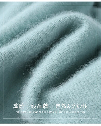 Men’s V-Neck Cashmere Wool Sweater – Soft Luxury Knit Pullover for Autumn & Winter