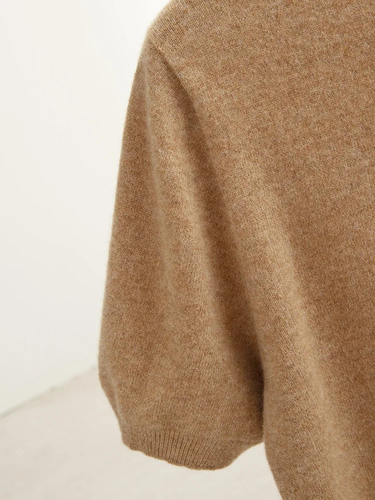 Men’s 100% Merino Wool O-Neck Short Sleeve Sweater –  Collection