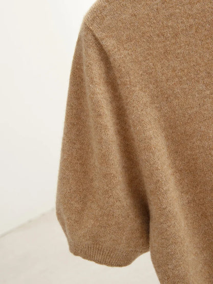 Men’s 100% Merino Wool O-Neck Short Sleeve Sweater –  Collection