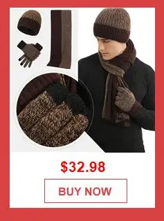 3Pcs/set Winter Beanie Hat Scarf Gloves Outdoor Ski Windproof Warm Scarf Sets Ear Protection Knitted Hat Scarf Mittens Set