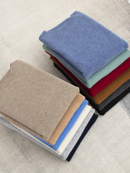 Men’s 100% Merino Wool O-Neck Short Sleeve Sweater –  Collection