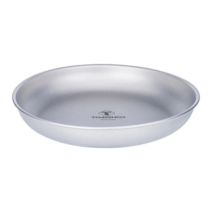 Tomshoo Titanium Round Camping Plate Outdoor Ultralight Portable Tableware Cookware Backpacking Dinner Plate Travel Tableware