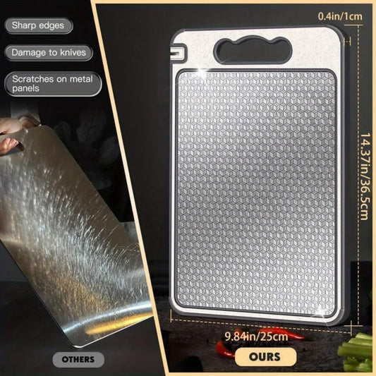 "Titanium Stainless Steel Cutting Board – Durable, Hygienic & Easy to Clean"