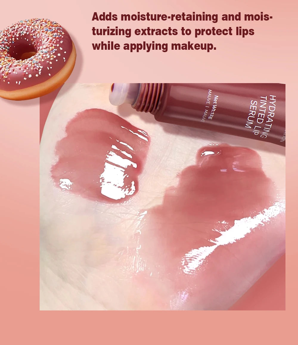 Nude Brown Plumping Lip Gloss | Moisturizing Transparent Lip Oil | Long-Lasting Hydrating Gloss for Smooth Lips