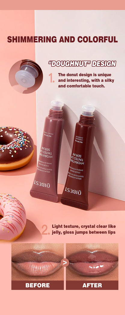 Nude Brown Plumping Lip Gloss | Moisturizing Transparent Lip Oil | Long-Lasting Hydrating Gloss for Smooth Lips
