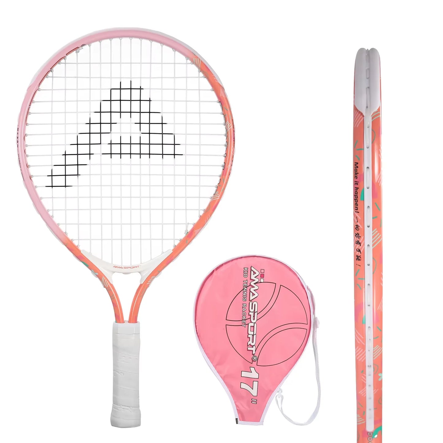AMASPORT Kids Tennis Racket 17” with Carry Bag – Set for Boys & Girls (Ages 3–8)