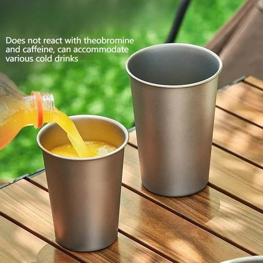 Titanium Beer Mug – Outdoor Camping & Hiking Cup, Lightweight, Durable & Eco-Friendly