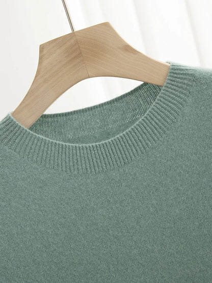 Men’s 100% Merino Wool O-Neck Short Sleeve Sweater –  Collection