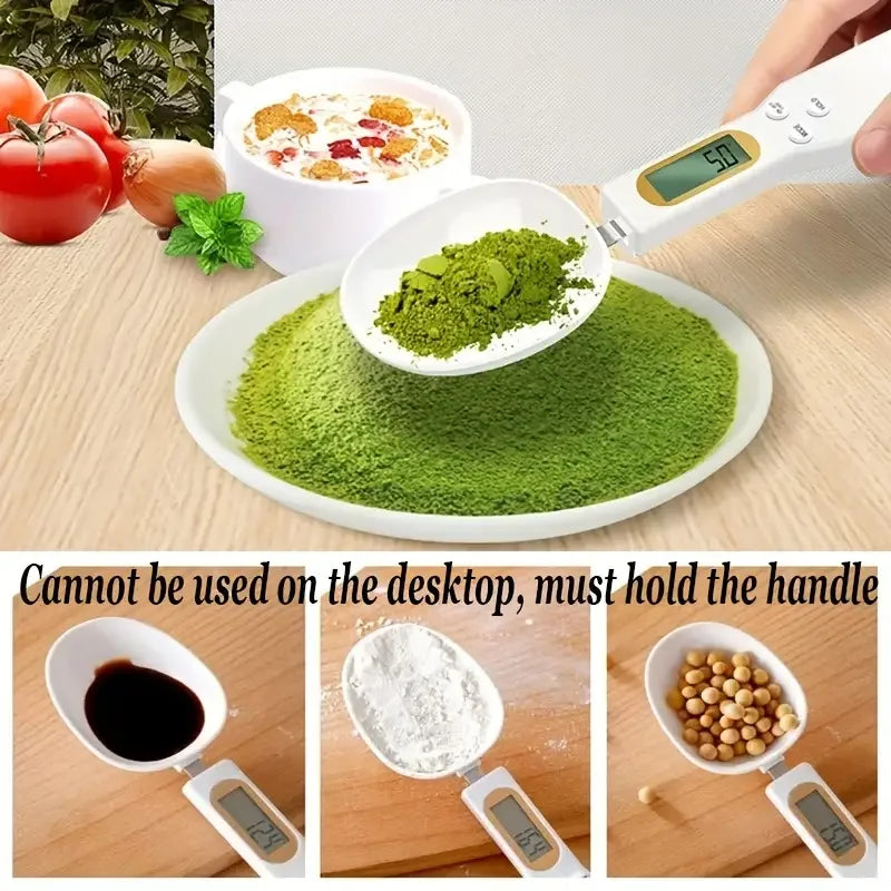 Digital Kitchen Spoon Scale | Mini LCD Food Weighing Tool 0.1–500g | Precision Measuring Spoon