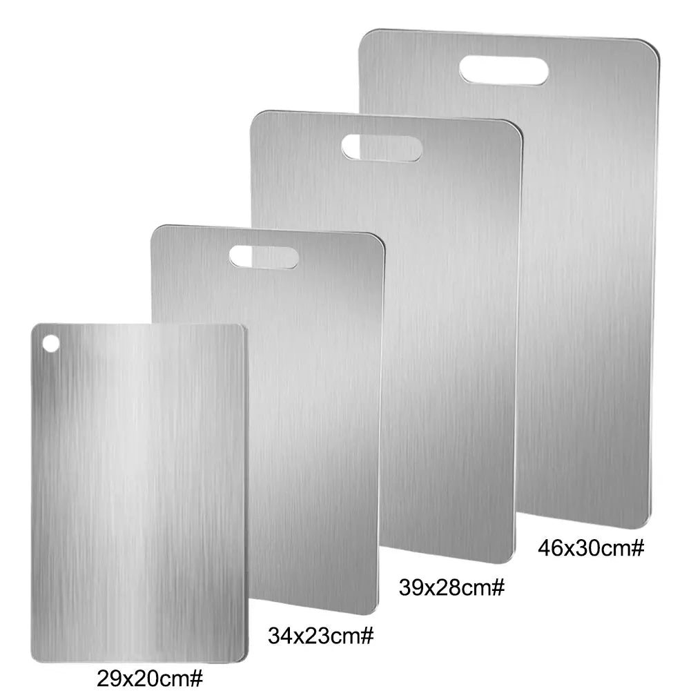 Titanium Stainless Steel Cutting Board – Durable, Double-Sided & Easy to Clean