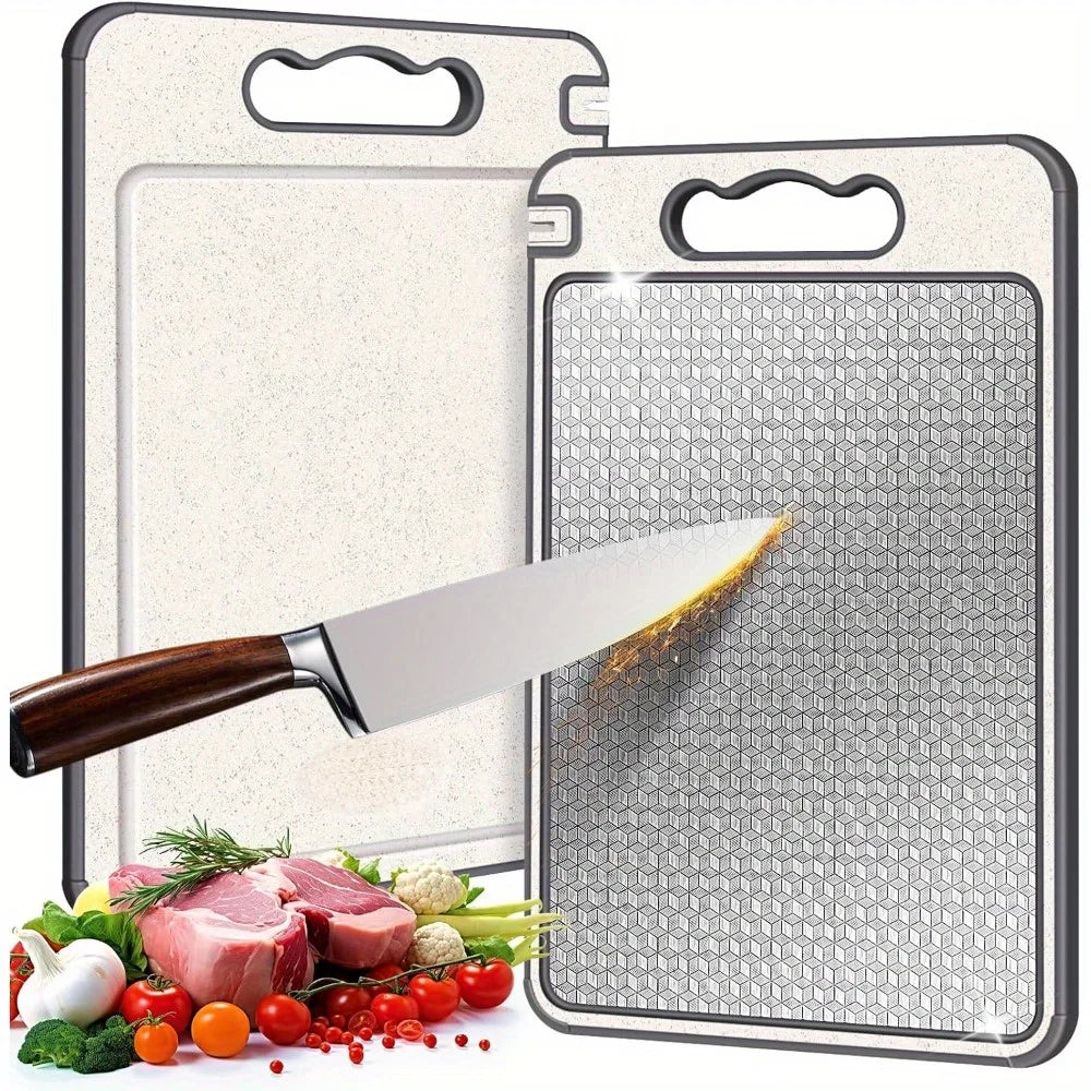 "Titanium Stainless Steel Cutting Board – Durable, Hygienic & Easy to Clean"